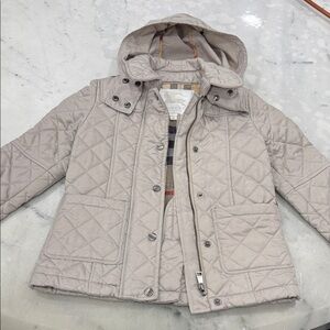 Burberry Kids Quilted Jacket in Beige